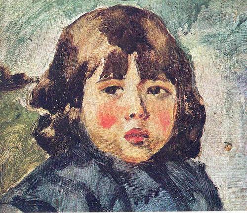 Portrait of the young Andres Luna, the son of Juan Luna, created, Juan Luna